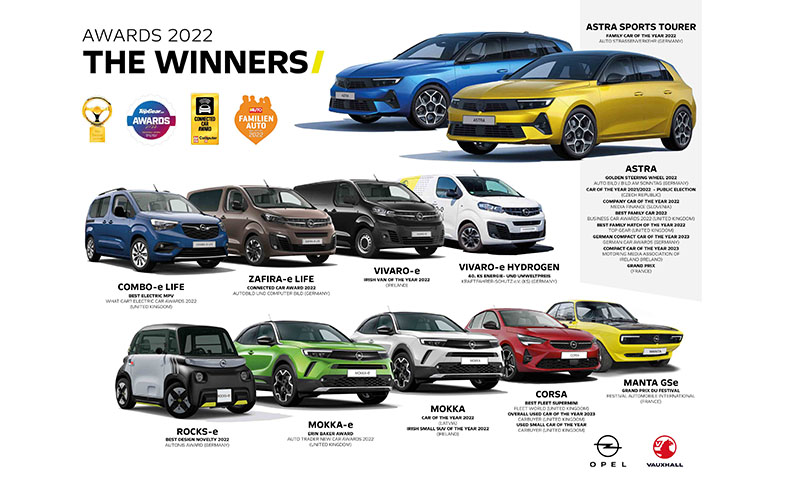 Opel’in Başarılı Modelleri 2022 Yılını Ödüllerle Kapattı